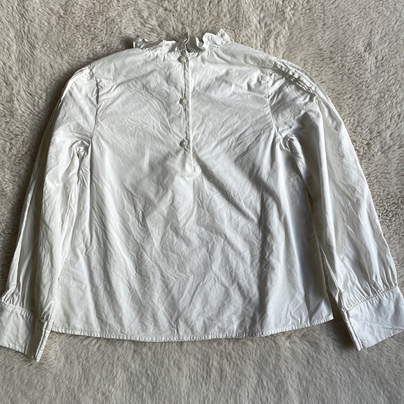 Janie and Jack | White Pintuck Ruffle Collar Blouse | 8 - Picture 9 of 16